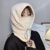 Windproof Hooded Neck Scarf Neck Warmer Mask Pullover Cap Casual Ear Protection Cap Women