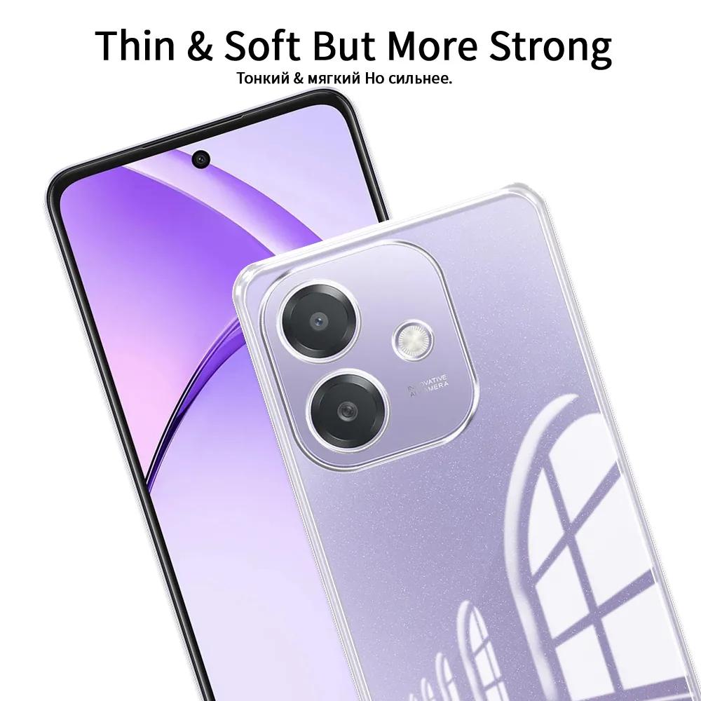 Для OPPO A3X OPPO A3 чехол модный прозрачный мягкий силиконовый чехол для телефона Oppo A3 A3X 4G 5G 2024 прозрачный противоударный защитный чехол Coque