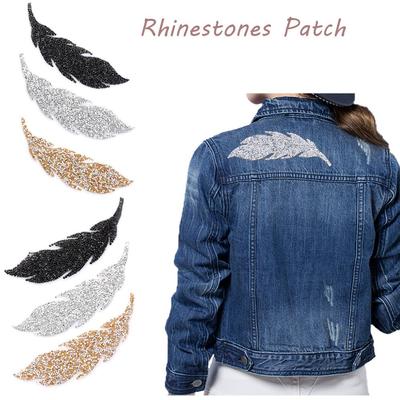 Наклейки с мотивами для украшения одежды, листья, стразы, нашивки, аксессуары для одежды, исправление