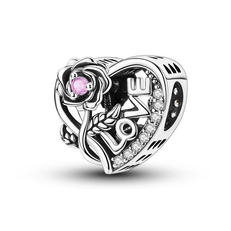 Charms Plata De Ley Positioning Buckle Devil Eyes Infinity Eternal Symbol Avocado Green Cat Original Fits Women Diy Jewelry