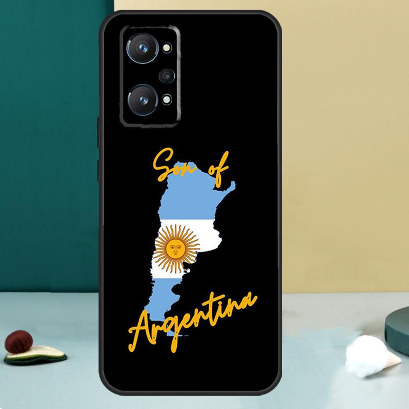 Флаг Аргентины Для Realme 14 13 Pro Plus 10 11 12 GT 5 6 6T GT7 Pro C61 C55 C53 C51 C21Y C25S C75 C67 Чехол