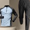 Men's Quick-Dry Half-Zip Training Suit: Long-Sleeve Top and Trousers for Running and Fitness