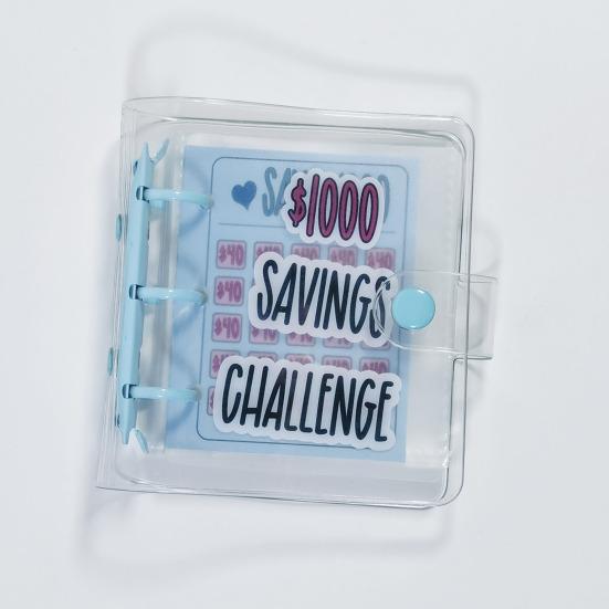 Книга для экономии денег, клейкая пряжка для кошелька, водонепроницаемая, устойчивая к разрывам ПВХ-папка, привлекательный продукт для экономии денег