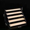 Acrylic Tiered Display Storage Shelf 2-5 Layers Wooden Ladder Organizer for Figure Collectible Showcase Use