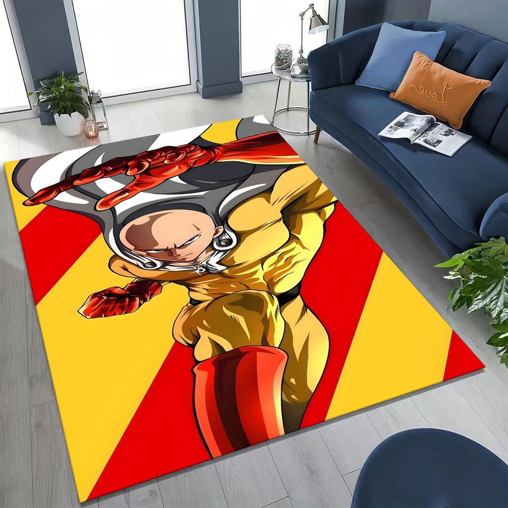 Аниме One Punch Man Сайтама Мультяшный Мультяшный Ковер для Спальни Гостиной Дивана Дома Декор Придверный Коврик, Детская Игровая Нескользящая Напольная Коврик