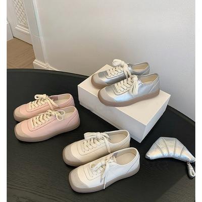 Невидимая стелька, увеличивающая рост, маленький размер 4, ретро-кроссовки со шнуровкой и строчкой, повседневные женские кроссовки