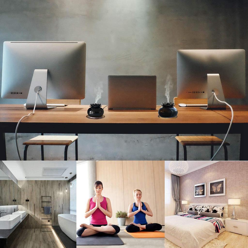 Керамический диффузор эфирного масла, персональные увлажнители воздуха USB для детского стола, спальни, домашнего офиса, мини-настольные испарители