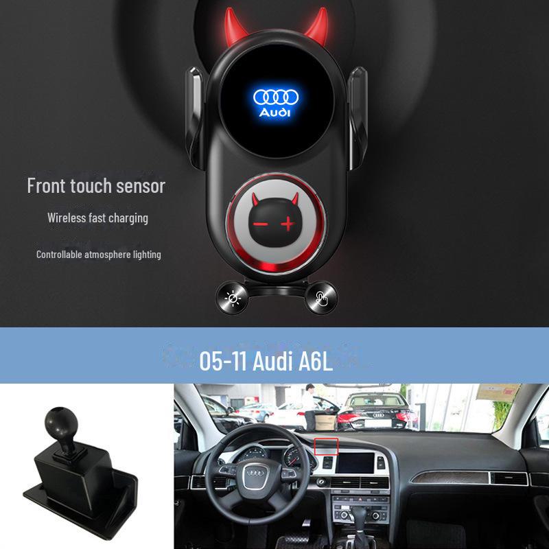 Wireless Charging Car Holder for A6LA4Q5LQ3: Auto-Clamping and Navigation