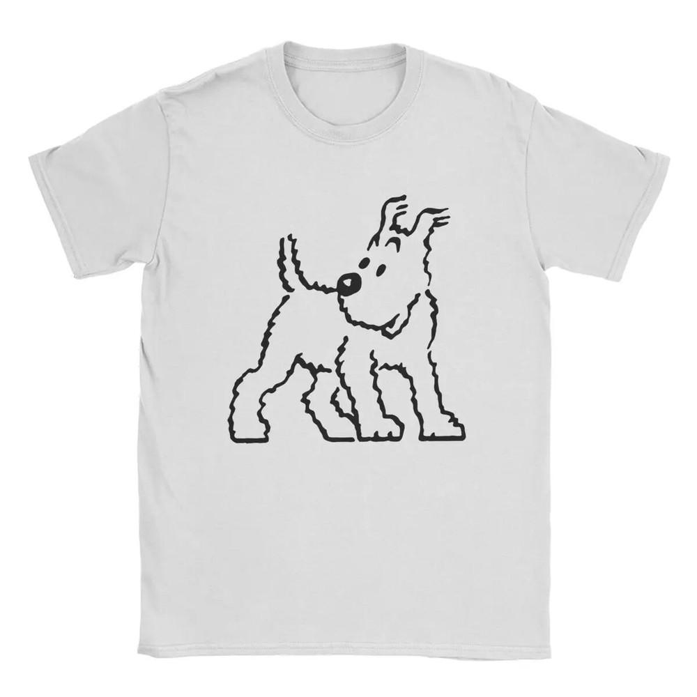 Снежный пес Капитан Хэддок Мужская Мультяшная Винтажная Хлопковая Футболка Унисекс