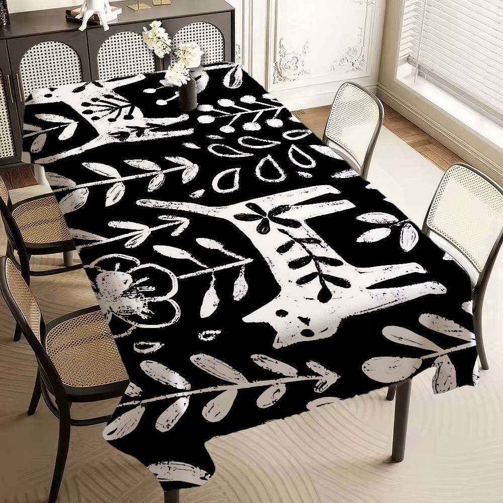 Texture Cat Table Cloth Rectangular Stain Tablecloth Oilcloth Mantel Mesa Impermeable Tablecloth Decoration