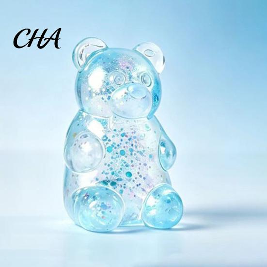 Anti-stress Toy Mini Clear Bear Squeeze Toy, Stress Relief Sitting Sensory Ball Soft Stretchy Sugar Fidget Party Favors Anxiety