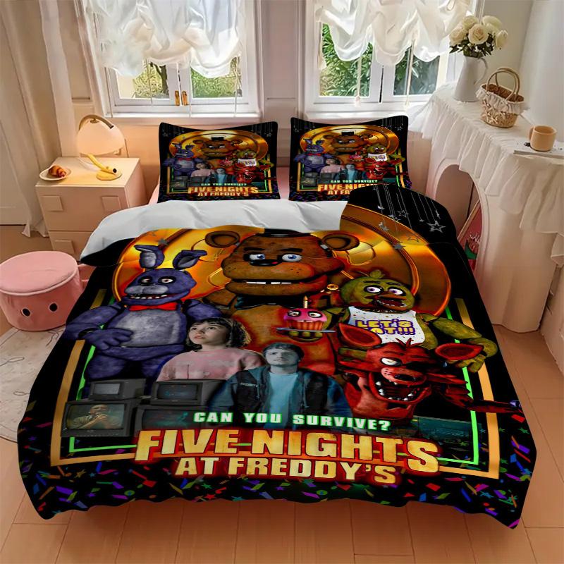 Fnaf Horror Bedding 3 Piece Set Hd Print Duvet Cover Pillowcases For Teens Adult Bedroom Decoration Christmas Gift C9211953