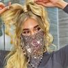 Блестящие стразы сетчатая маска кристальная цепочка для лица маски для шоу танца живота маскарадные маски аксессуар для костюма
