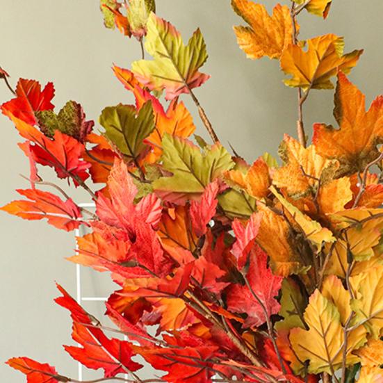 Искусственный кленовый лист, не увядающий, многоразовый, имитация ветки кленового дерева, реквизит для фотосъемки