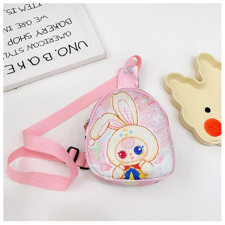 Baby Printed Three Children Shoulder Crossbody Chest Bag Outdoor Cartoon Wallet