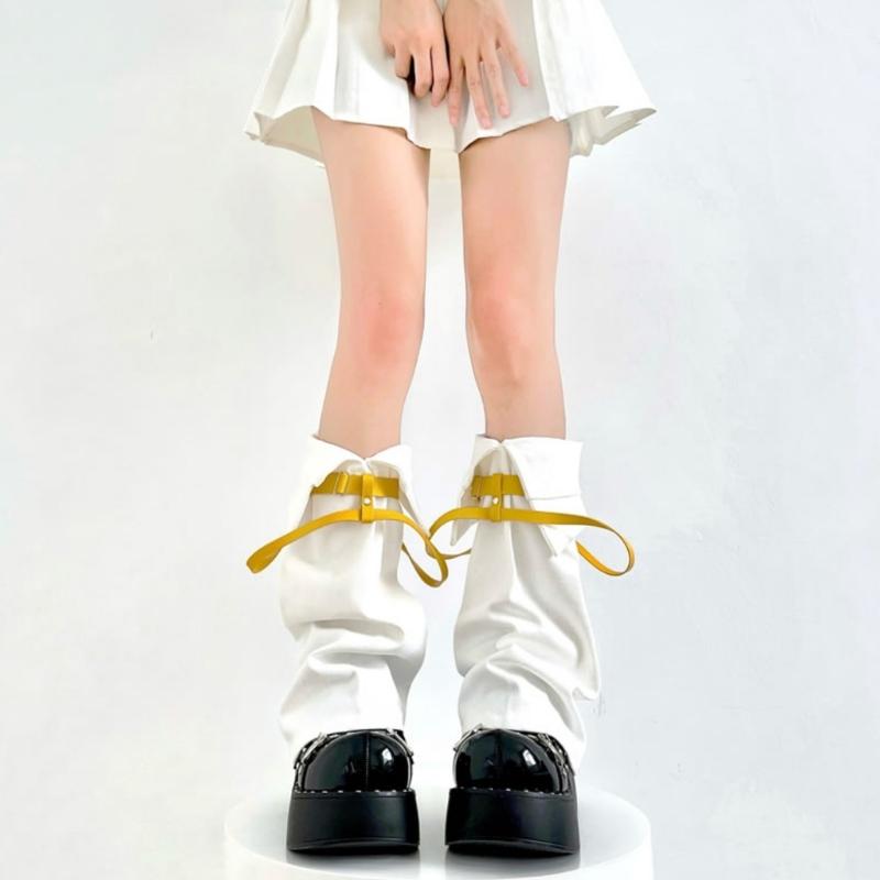 Subculture Leg Warmers for Women Girls Y2K Leg Warmer Sweet Cool Long Socks Gothic Harajuku Leg Cover Knee High Socks