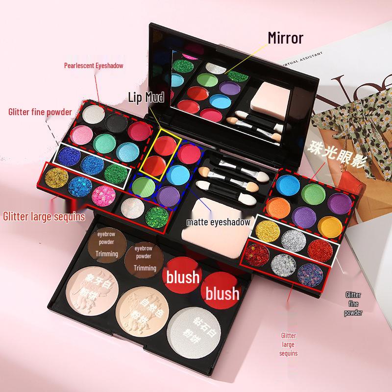 Beginner Eyeshadow & Makeup Tools Set - Authentic Nude & Stage Light Palette