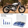 177pcs Motorcycle Screws Fairing Bolt Kit Universal M5 M6 Fit for Yamaha SportbikesBlue