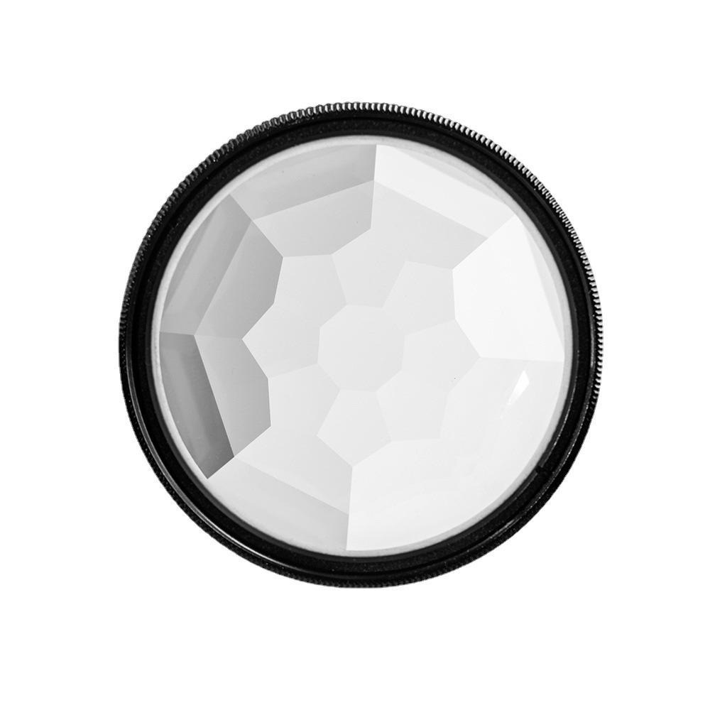 49mm Camera Kaleidoscope Blur Filter Mobilephone Light Vignetting Effect Split Diopter Prism Special Photography Accessories
