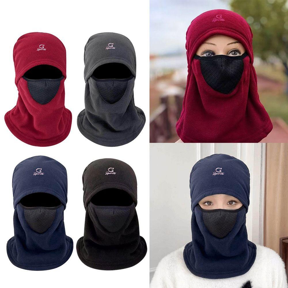 Дышащая сетчатая теплая крышка для лица, двухслойная теплая шапка для шеи, для езды на велосипеде и катания на лыжах на открытом воздухе