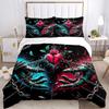 3pcs Broken Heart in Chains Bedding Set, Including 1 Quilt Cover and 2 Pillow Shams, Without Filling,