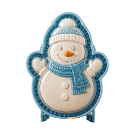 Decorative Pastry Stampers Christmas Mini Pie Mold for Hand Pies, Holiday Gingerbread Man House Santa Claus Nonstick Press Baking Tools Dough Cookies,