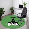 1pc Cow UFO Office Round Area Rug, Indoor Mat Suitable ForOffice, Under Office Chairs Bedroom Living Room Home Decor, Room Deco  D060