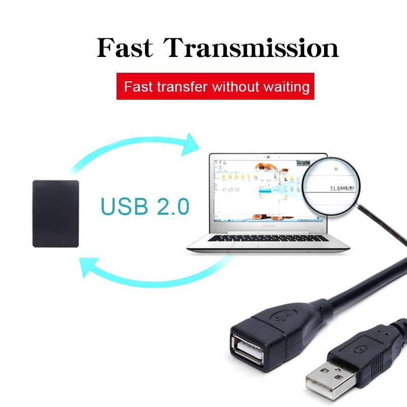 Удлинительный кабель USB 2.0 1 м/1,5 м проводная линия передачи данных сверхскоростной дисплей проектор удлинительный кабель данных