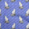 Cotton Flex Bluish Violet Fabric Animal Cat With Text Texture Craft Projects Decor Fabric Printed By The Yard 40 Inch