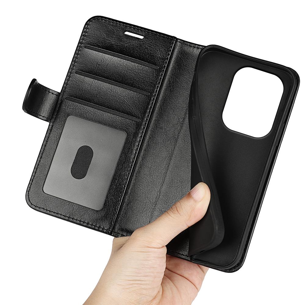 Для Xiaomi Redmi Note 13 Pro 4G/Poco M6 Pro 4G Кожаный чехол-книжка для телефона с текстурой «Crazy Horse»