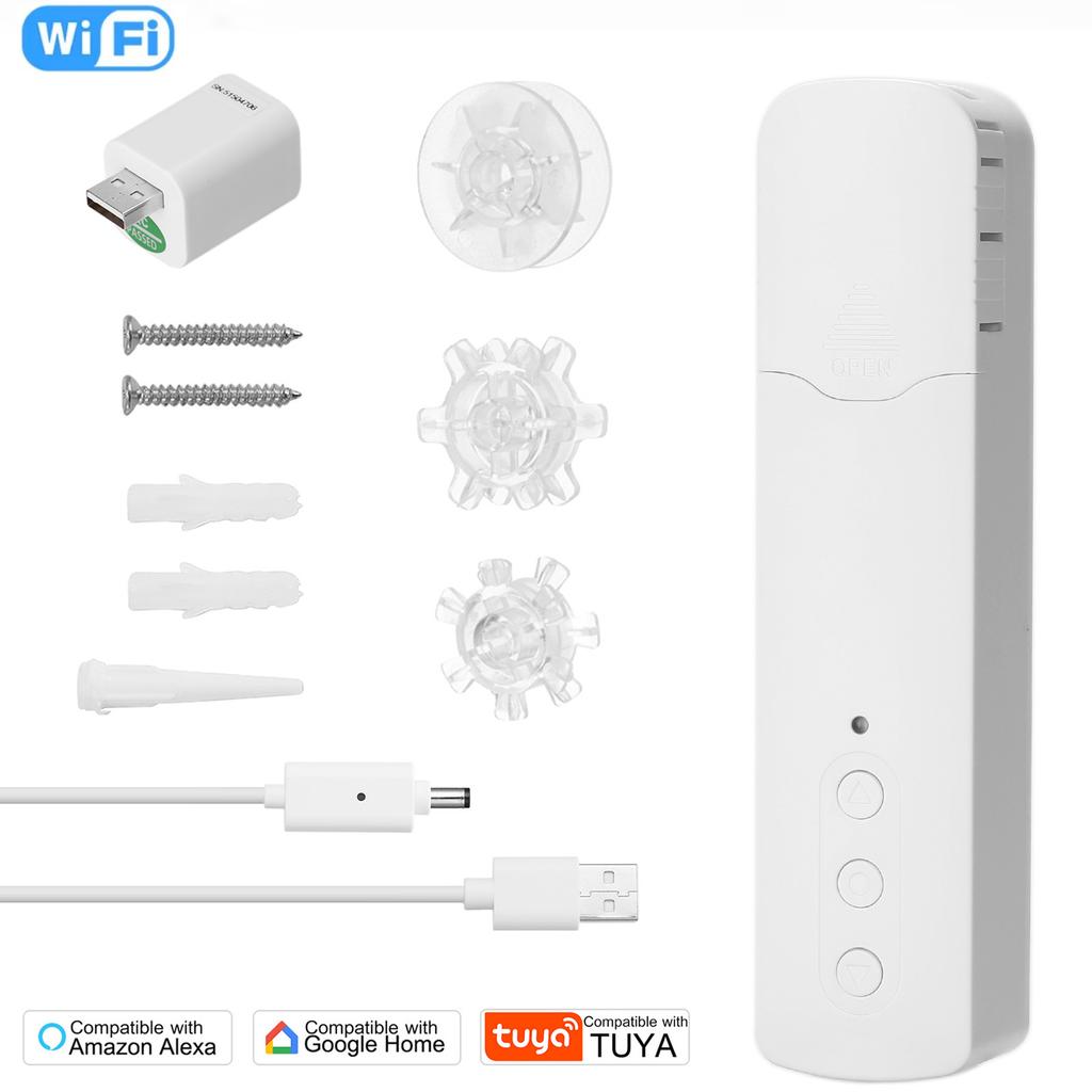 Умный электрический мотор для штор Tuya Zigbee, цепь, рулонные шторы, шнур, система переключателей для штор с бусинами для голосового управления Alexa, Google Home