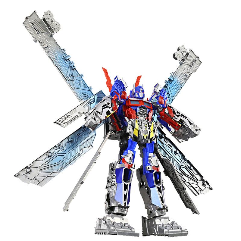 Super Optimus Transfiguration Toy Bumblebee Boy Robot Kids Autobot Man Alloy King Kong Column Model