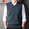 Pierre Cardin Men's 100% Wool V-Neck Sweater Vest