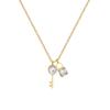 Нержавеющая сталь модный замок-подвеска с замком-ключом циркон ожерелья для женщин темперамент дикий ключица цепочка ювелирные изделия аксессуары