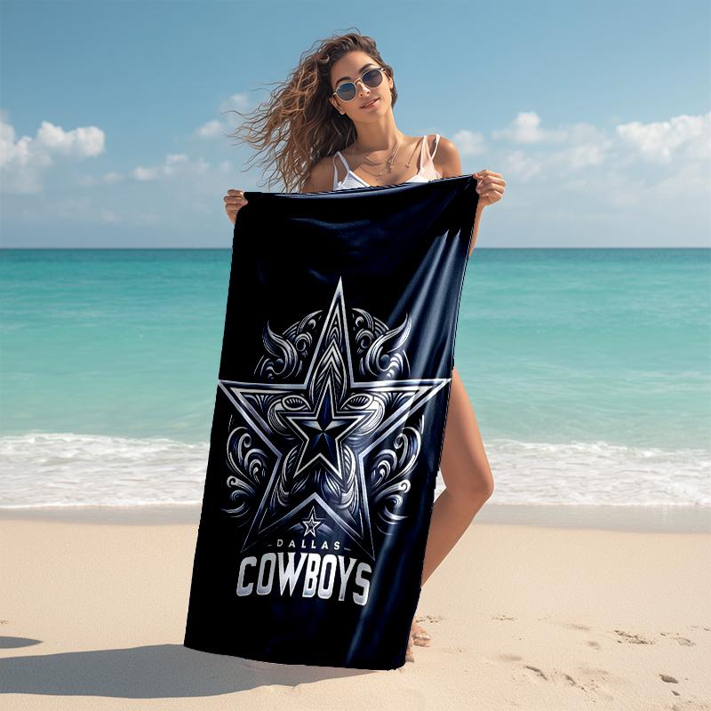 1pc Dallas Cowboys Beach Towel, Comfortable and Thick, and Swimming/Bath/Picnic/Camping Towel, Suitable for Seaside Beaches