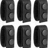 YANGMUDAN Tactical Duty Belt Keepers with Snap Fastening Work Belt Safety Belt Nylon Belt Keepers for Set of 6 Buttons, Loops, Fasteners, Men, Black,