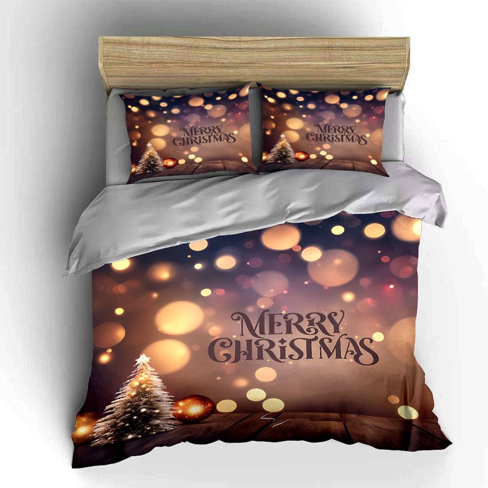 Merry Christmas Holiday Style Bedding Duvet Cover Set Duvet Cover Pillowcases (1*Duvet Cover 2*Pillowcases, without duvet insert)
