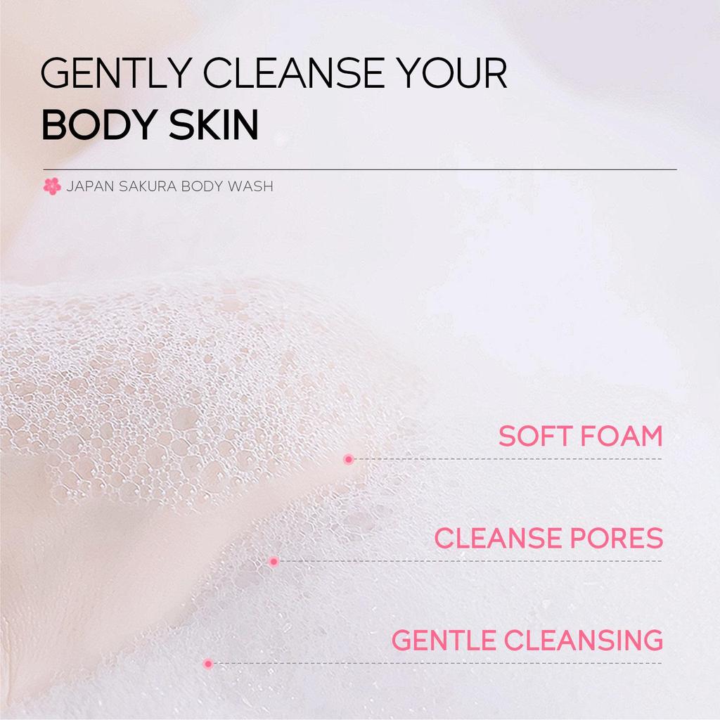 LAIKOU Sakura Body Wash Body Wash Гели для душа 100 мл Лосьон Гладкий Мягкий Очищающий Увлажняющий Осветляющий Сужающий Поры Восстанавливающий Уход за телом
