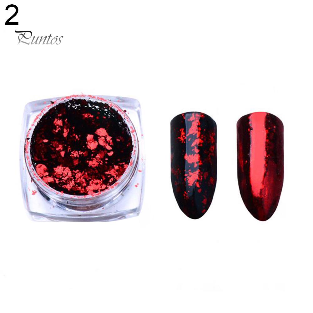 Puntos Nail Art Manicure Decor 0.2g Shiny Paillettes Foil Glitter Sequins Mirror Powder