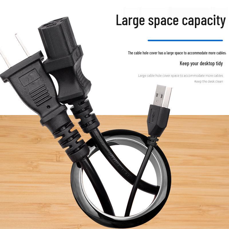 Круглая настольная крышка-заглушка для кабеля из АБС-пластика, кольцо для укладки проводов