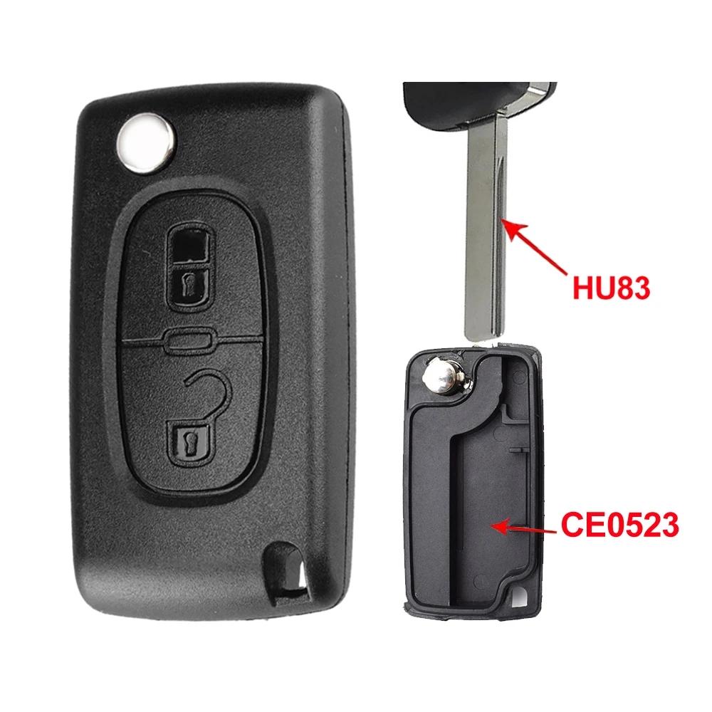 ABX2 YOSE Для Citroen C2 C3 C4 C5 C6 Xsara Berlingo Для Peugeot 207 307 308 407 607 807 HU83 VA2 Лезвие Выкидной Брелок Корпус Чехол