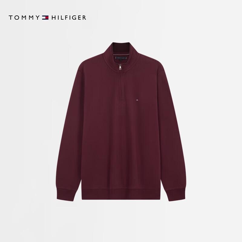 Tommy Hilfiger Унисекс хлопковая толстовка с полумолнией и воротником-стойкой, коллекция Осень/Зима 2025