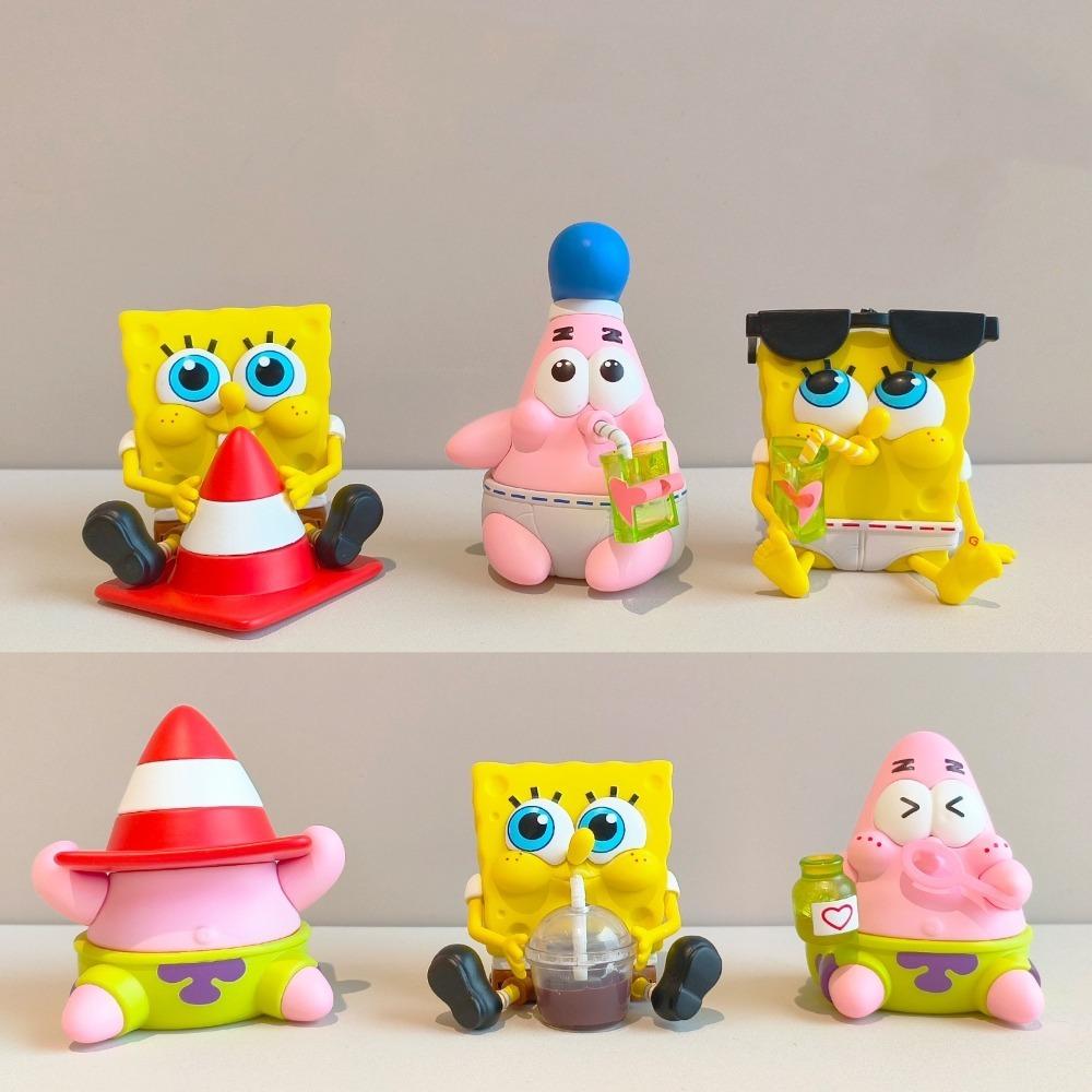 SpongeBob SquarePants Patrick Star Figurine Cute Creative Gift Car Decor SpongeBob Fan Collectible Toy
