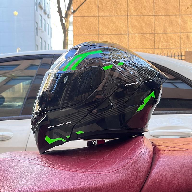 Modular Flip-Up Motorcycle Helmet With Dual Visor Winter Wing Full Face Men Women All Season Bluetooth Ready