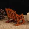 1/12 Dollhouse Miniature Wooden Mini Rocking Chair Model Furniture Accessories For Doll House Decor Kids Pretend Play Toys DIY