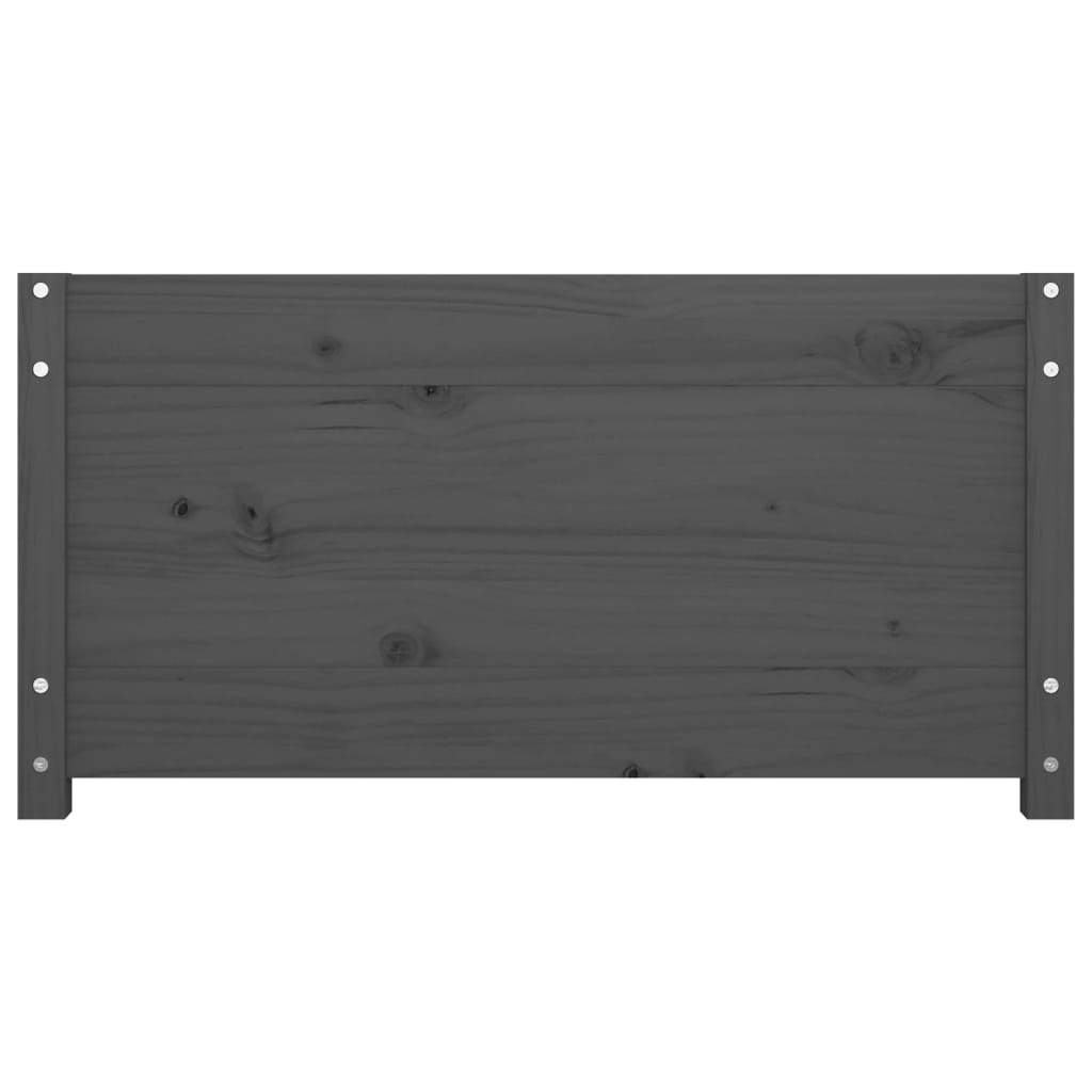 Daybed Gray 90 x 200 cm Solid Pine Wood