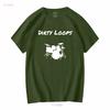 Dirty Loops Одежда Футболка с длинным рукавом винтажная Стиранная дизайнерская одежда Мягкая Эластичная уличная одежда Унисекс Повседневная