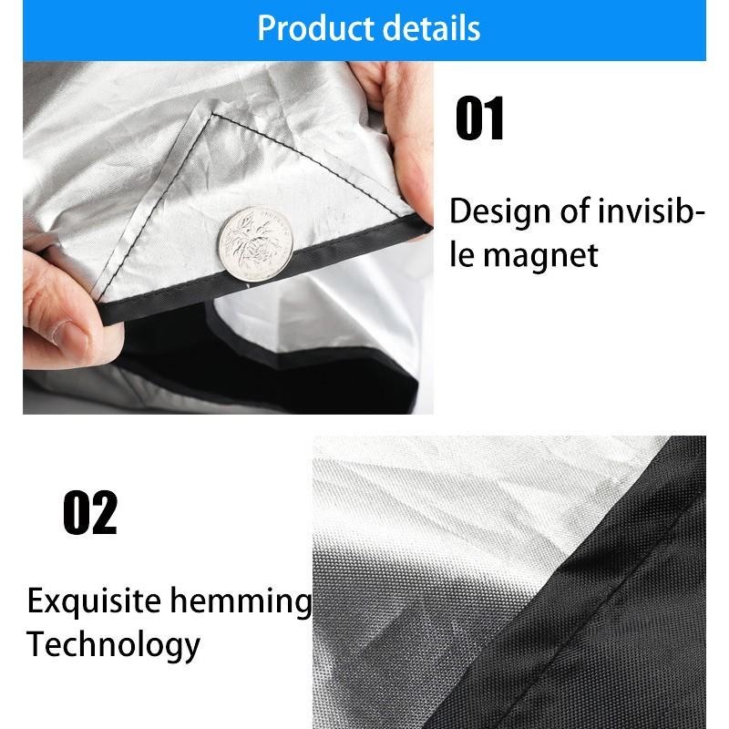 Автомобильный солнцезащитный козырек от снега/мороза, магнитный солнцезащитный козырек с серебряной тканью с покрытием для переднего лобового стекла