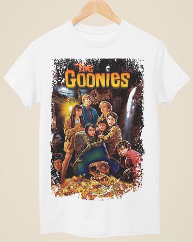 Мужская футболка The Goonies Movie Высококачественная печать Летняя Новая Мужская и Женская Ретро Мода Топ с Коротким Рукавом