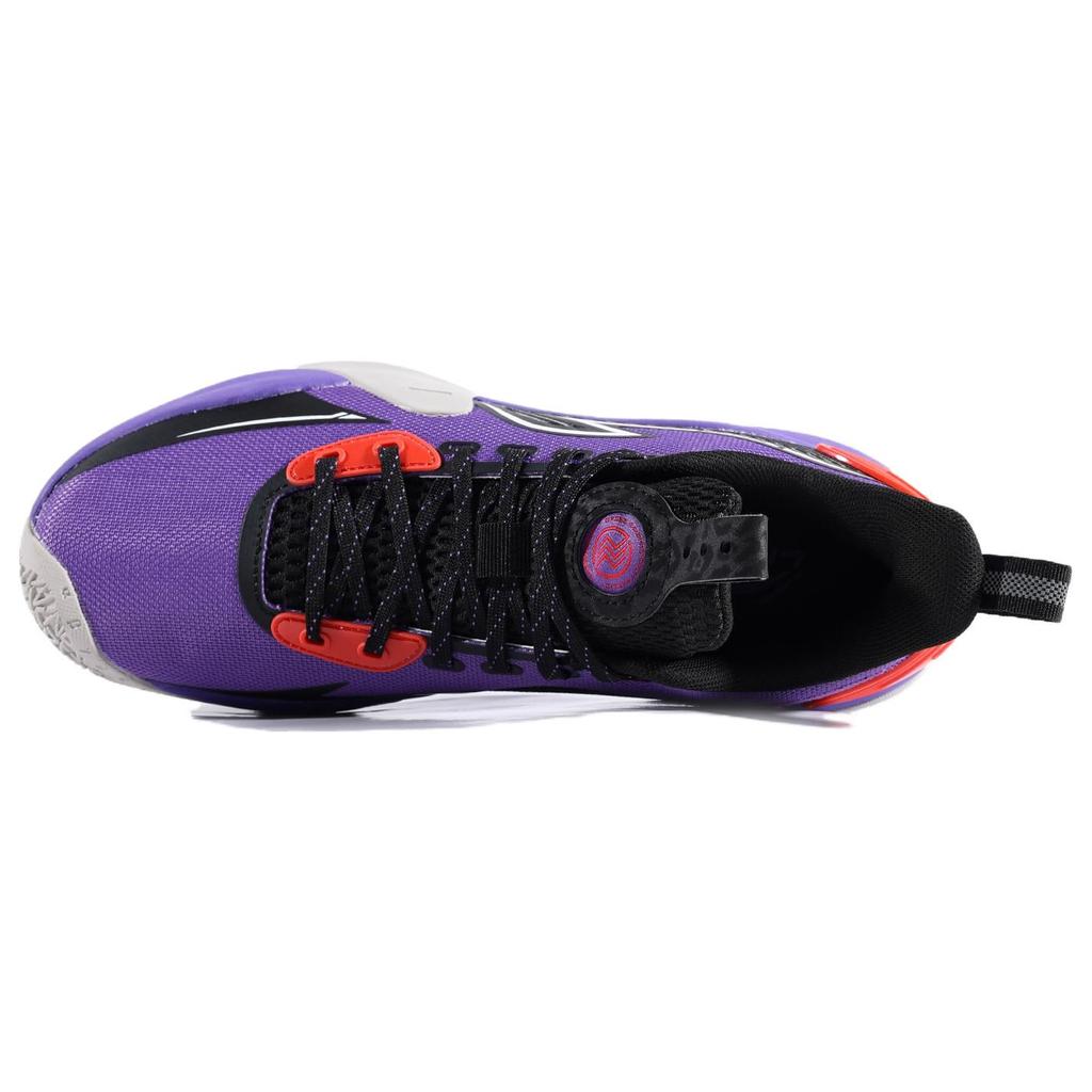 Li Ning Flash 7 Anti-Slip Shock Absorption Durable Low-Top Basketball Shoes Men Sneakers Purple Black ABPT013-7